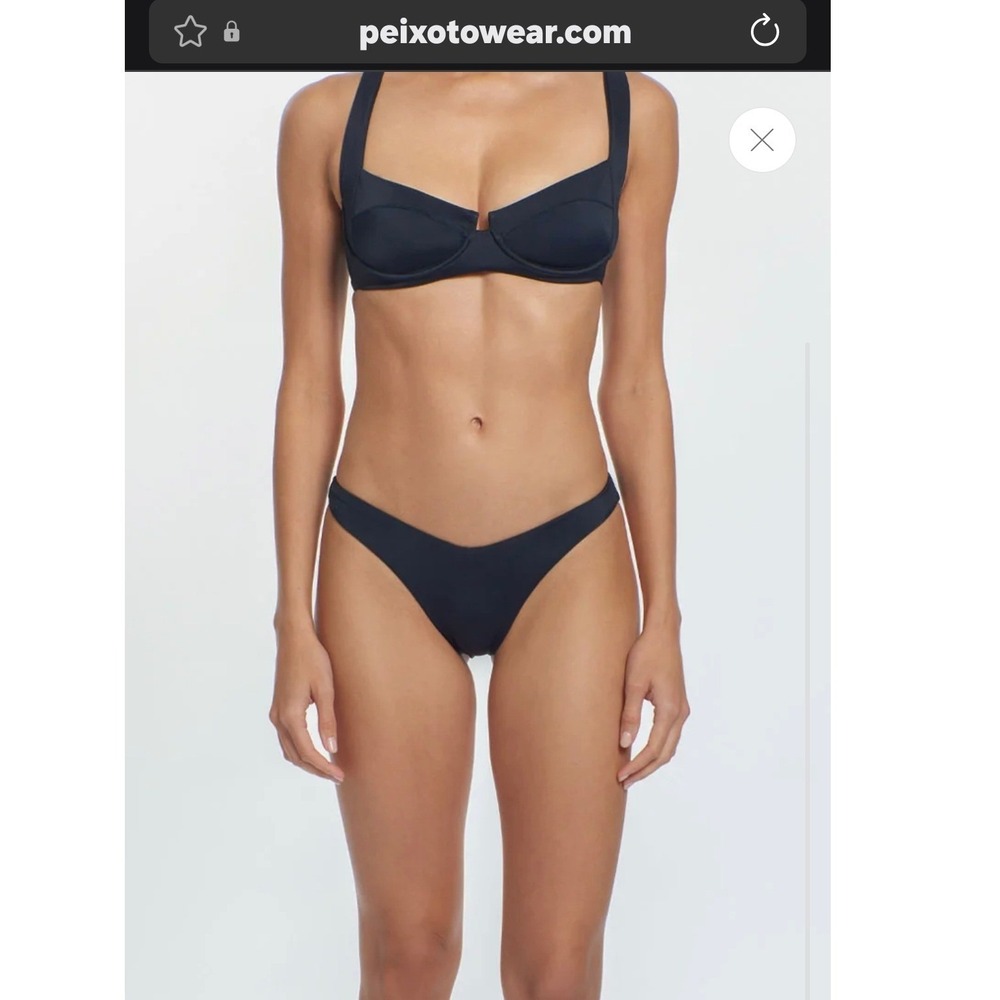 NWT Peixoto Bella Full Bikini Bottom Black Women Size S 1211F - Picture 7 of 7
